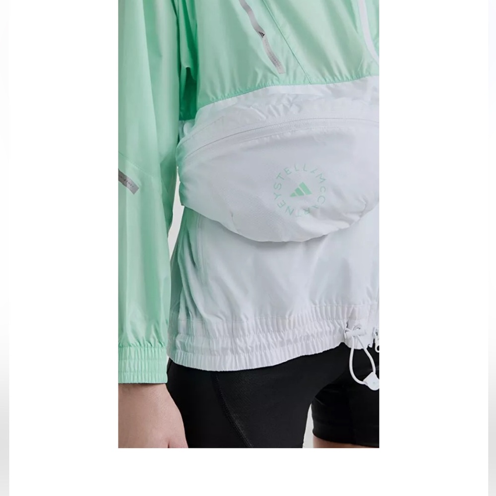 Adidas By Stella McCartney Women's Green Color-block Windbreaker